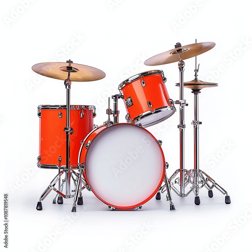 Drum Set Isolated on White Background