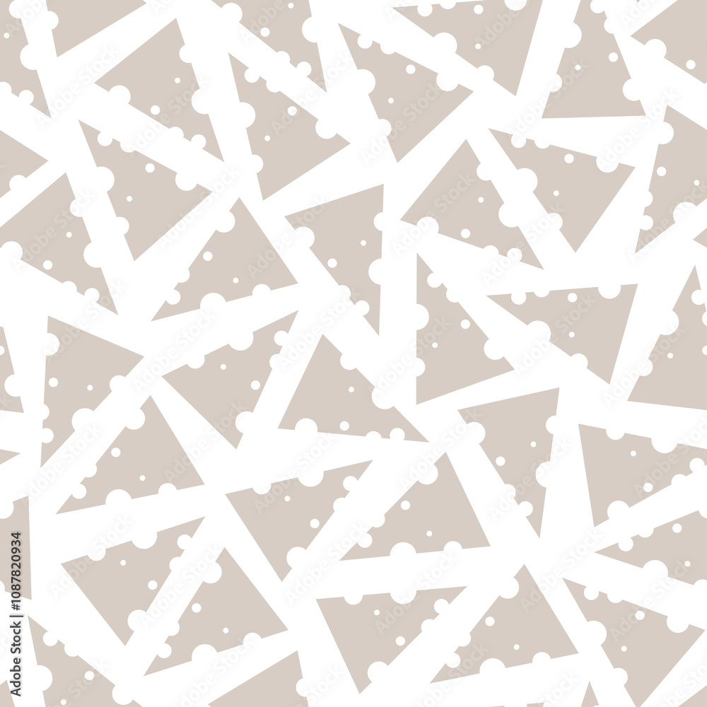 Seamless cheese pattern of gray triangular pieces of cheese on a white background Seamless cheese pattern of gray triangular pieces of cheese on a white background