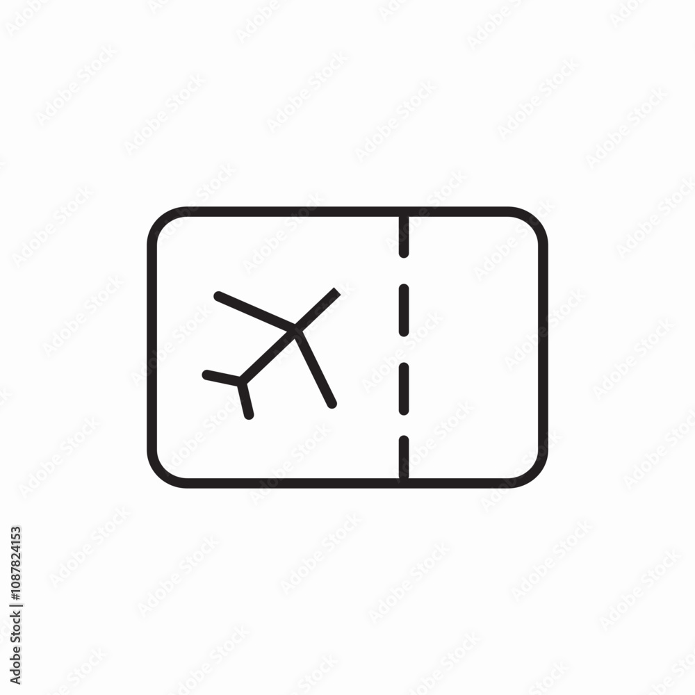 plane ticket icon sign vector plane ticket icon sign vector