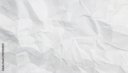 Crumpled paper background, white