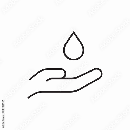 drop hand icon sign vector