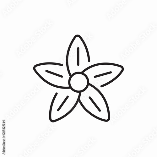 flower star anise icon sign vector