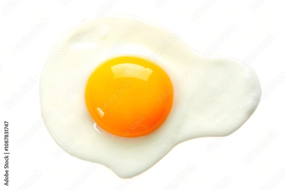 Fried egg isolated on white background Fried egg isolated on white background