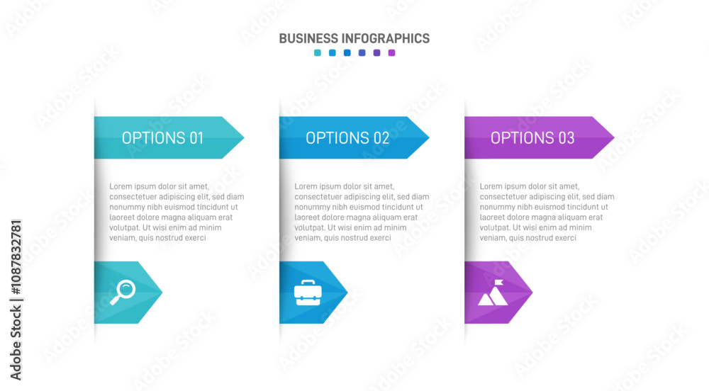 Horizontal progress bar featuring 3 arrow-shaped elements, symbolizing three six stages of business strategy and progression. Clean timeline infographic design template. Vector for presentation Horizontal progress bar featuring 3 arrow-shaped elements, symbolizing three six stages of business strategy and progression. Clean timeline infographic design template. Vector for presentation
