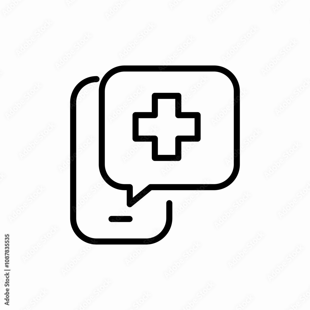 health phone notification icon sign vector health phone notification icon sign vector
