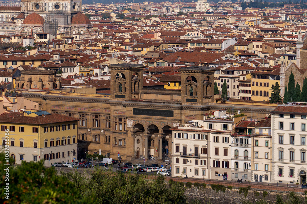 Fototapeta premium Florence, Italy - November 5, 2024: National Central Library of Florence.