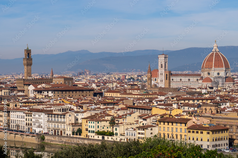Obraz premium Florence, Italy - November 5, 2024: Florence cityscape and Cathedral of Santa Maria del Fiore