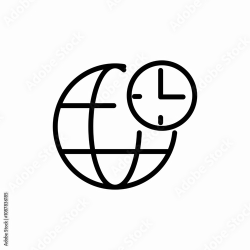 world time icon sign vector