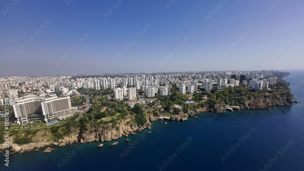 Antalya cliffs, Mediterranean, Antalya city center Antalya cliffs, Mediterranean, Antalya city center