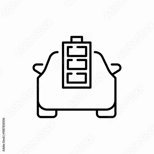 electric car battery icon sign vector