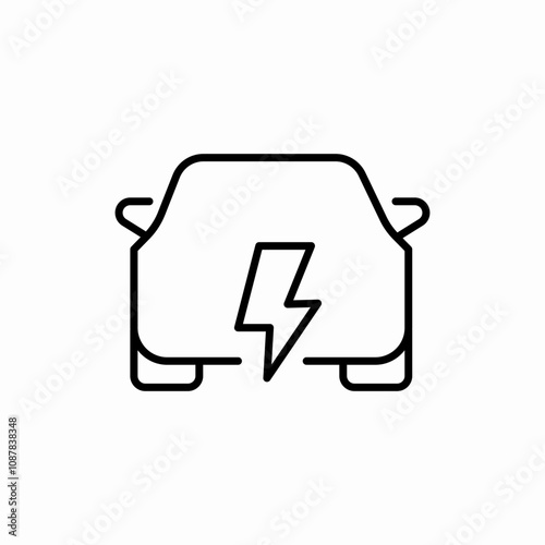 electric car energy icon sign vector