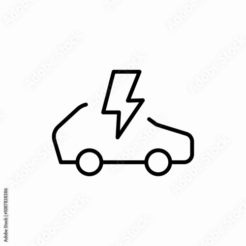 electric charge car icon sign vector