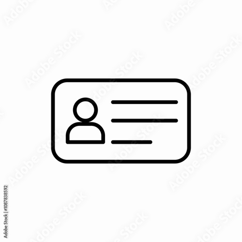 id card driving licence icon sign vector