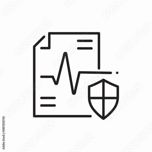 medicine healty safety file icon sign vector