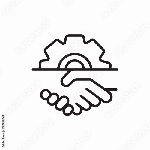 partnership shake icon sign vector