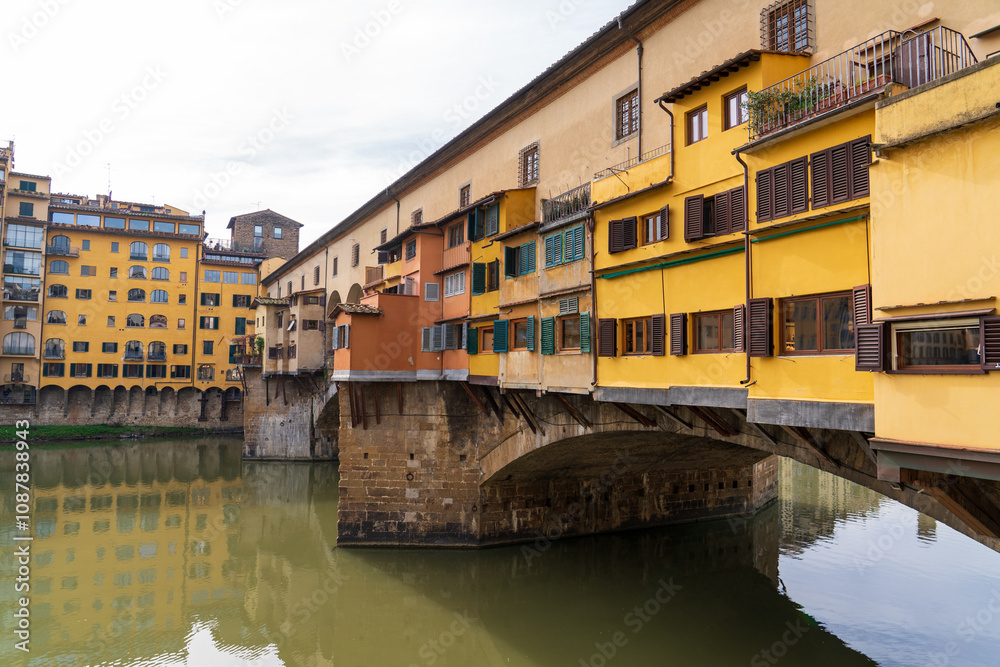 Florence, Italy - November 5, 2024: Florence cityscape and The Ponte Vecchio (Old Bridge). Florence, Italy - November 5, 2024: Florence cityscape and The Ponte Vecchio (Old Bridge).
