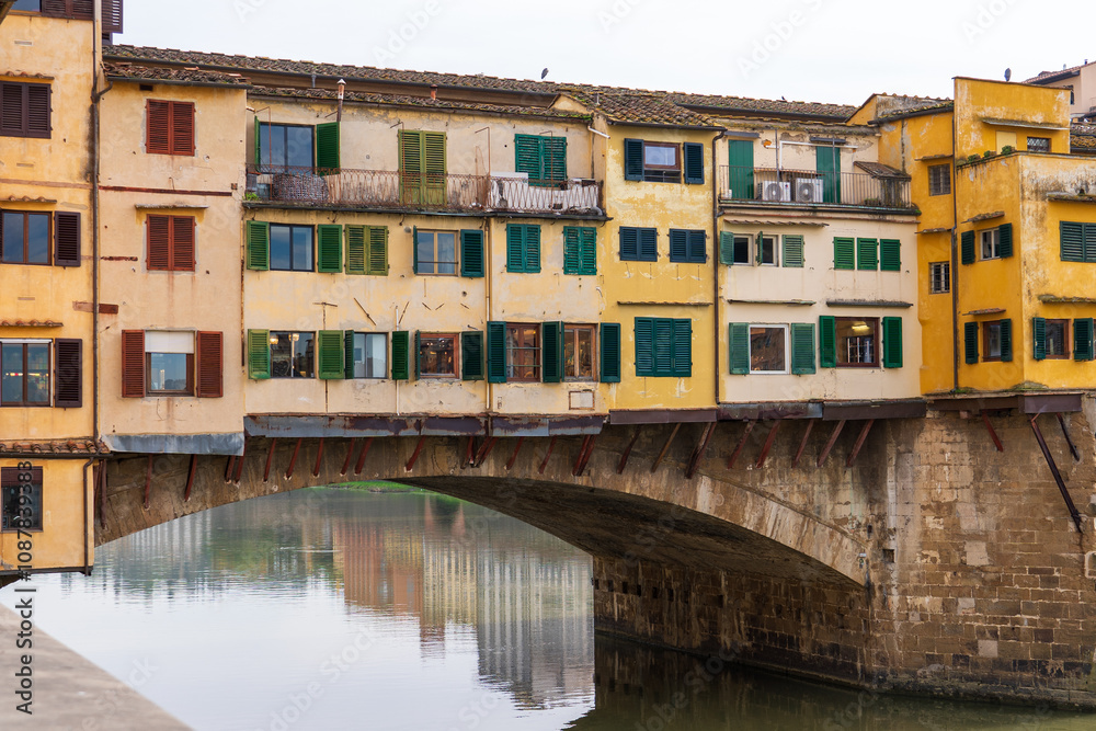 Florence, Italy - November 5, 2024: Florence cityscape and The Ponte Vecchio (Old Bridge). Florence, Italy - November 5, 2024: Florence cityscape and The Ponte Vecchio (Old Bridge).