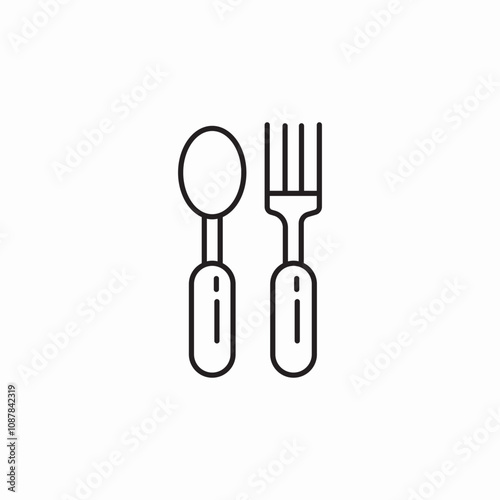 baby cutlery icon sign vector