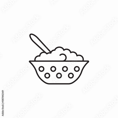 baby food bowl icon sign vector