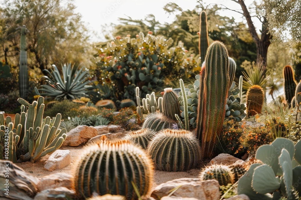 Desert Cactus Garden Panorama Desert Cactus Garden Panorama