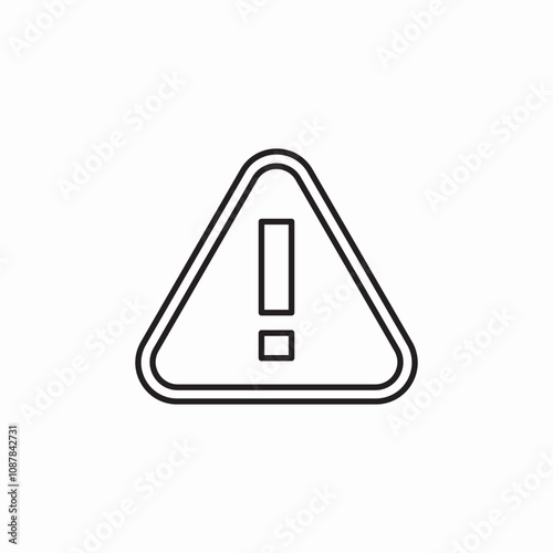 exclamation mark triangle icon sign vector