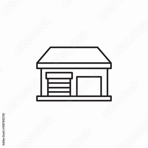 garage storage icon sign vector