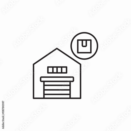 warehouse packages icon sign vector