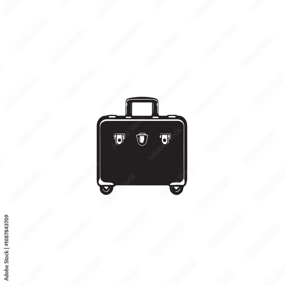 Suitcase In cartoon, hand-drawn flat style. image for social media, websites and UI. Isolated 2D vector design in logo, icon, sketch style, simple line vector, single color. AI Generative Art. Suitcase In cartoon, hand-drawn flat style. image for social media, websites and UI. Isolated 2D vector design in logo, icon, sketch style, simple line vector, single color. AI Generative Art.