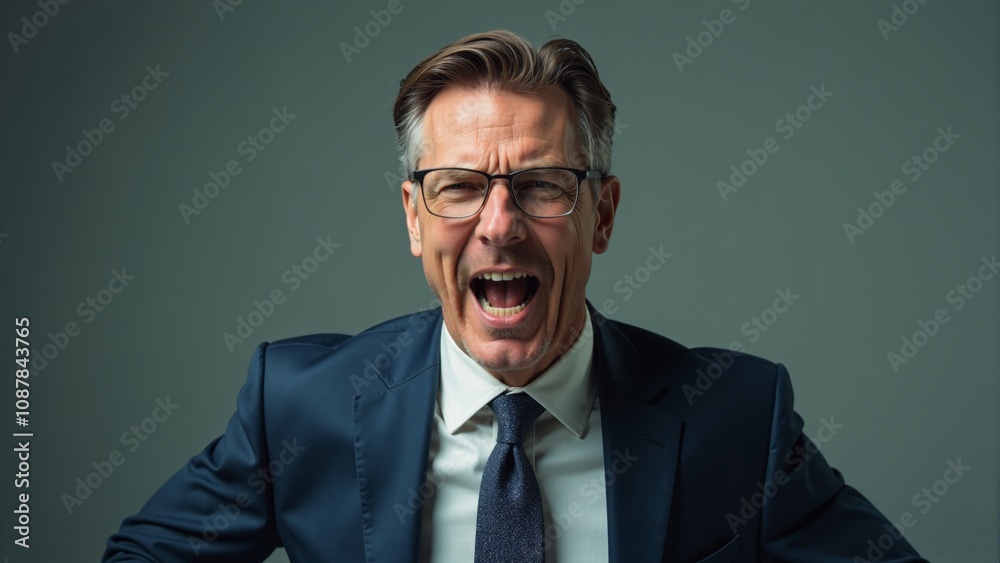 A poised businessman stands confidently against a dark background in a stylish suit A poised businessman stands confidently against a dark background in a stylish suit