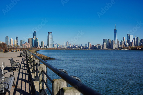 Hudson River Waterfront in Liberty State Park.
