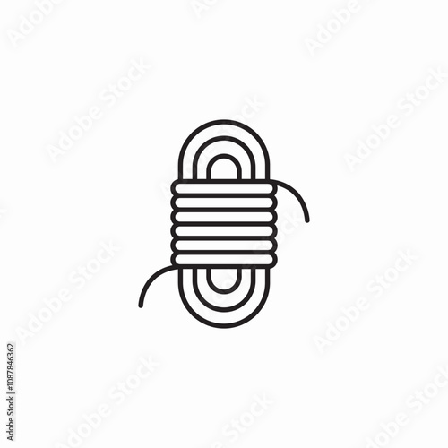climping rope icon sign vector