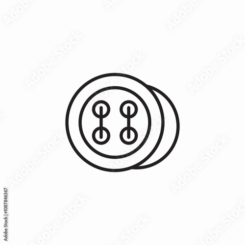 clothes button icon sign vector