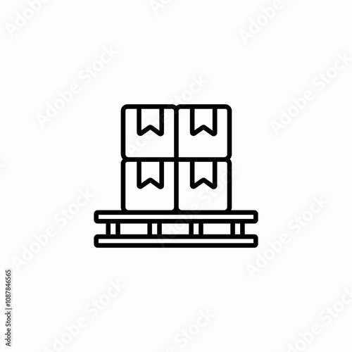 delivery packages palette icon sign vector