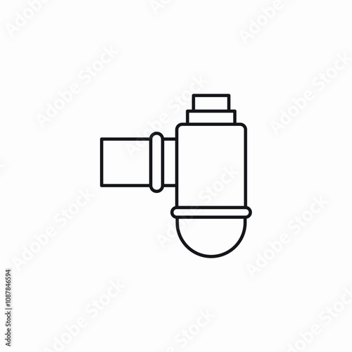 drain water pipe icon sign vector