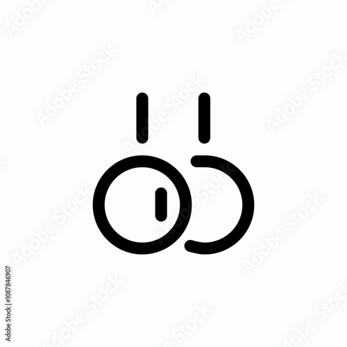 hanging rings icon sign vector