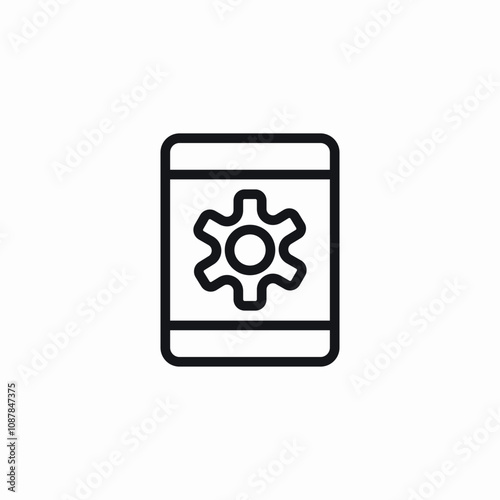 phone configuration icon sign vector