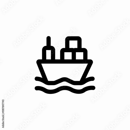 ship sea icon sign vector