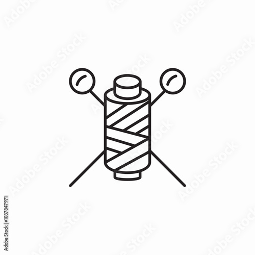 threads needles icon sign vector