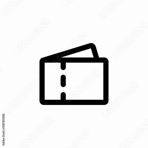 ticket pass icon sign vector