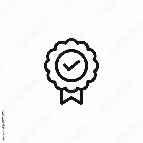 verified check mark badge icon sign vector