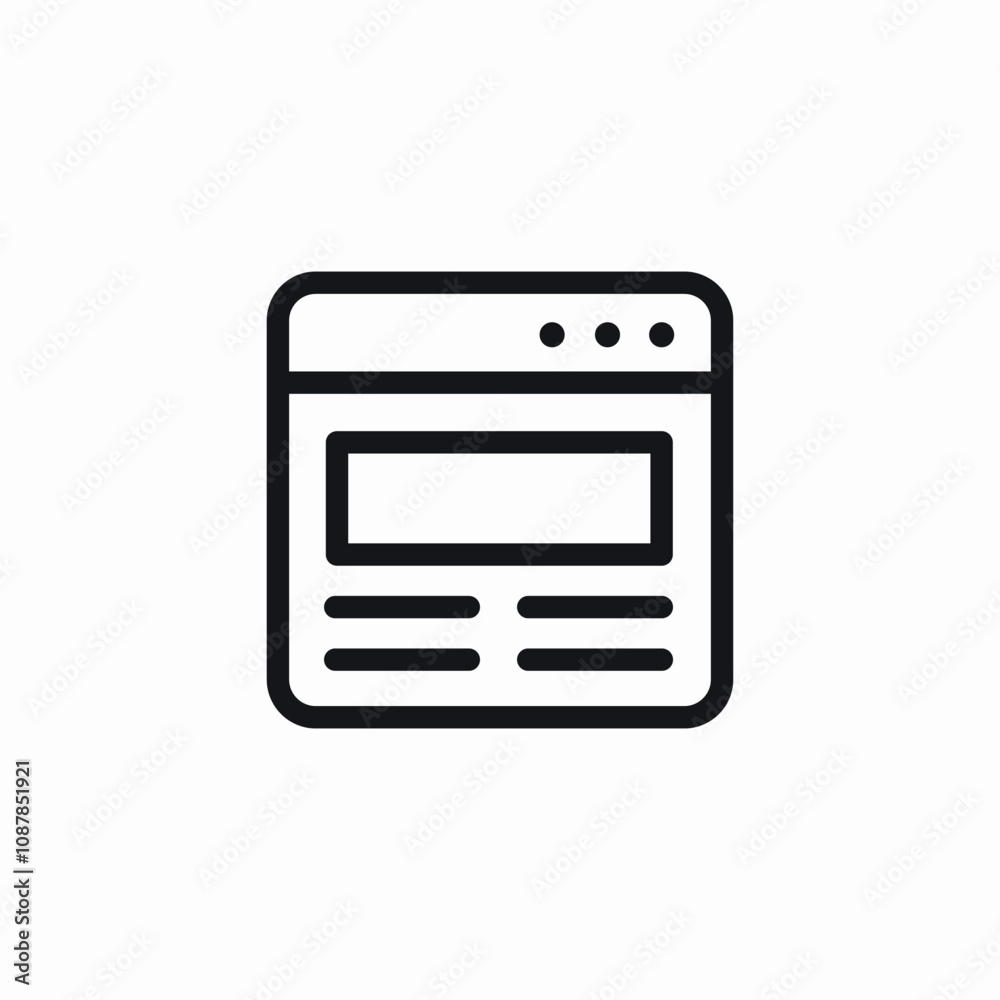 website structure icon sign vector website structure icon sign vector