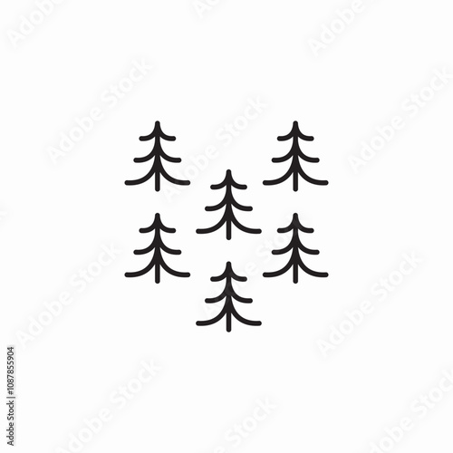 forest trees icon sign vector