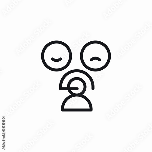 support center feedback mood icon sign vector