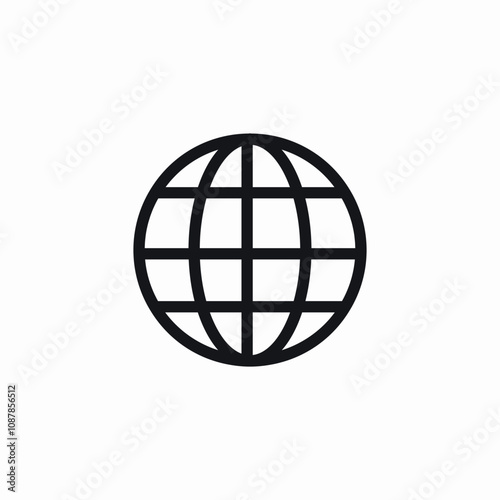 web internet globe icon sign vector