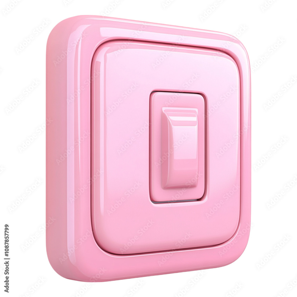 Light switch against transparent background for home decor illustrations or interior design projects Light switch against transparent background for home decor illustrations or interior design projects