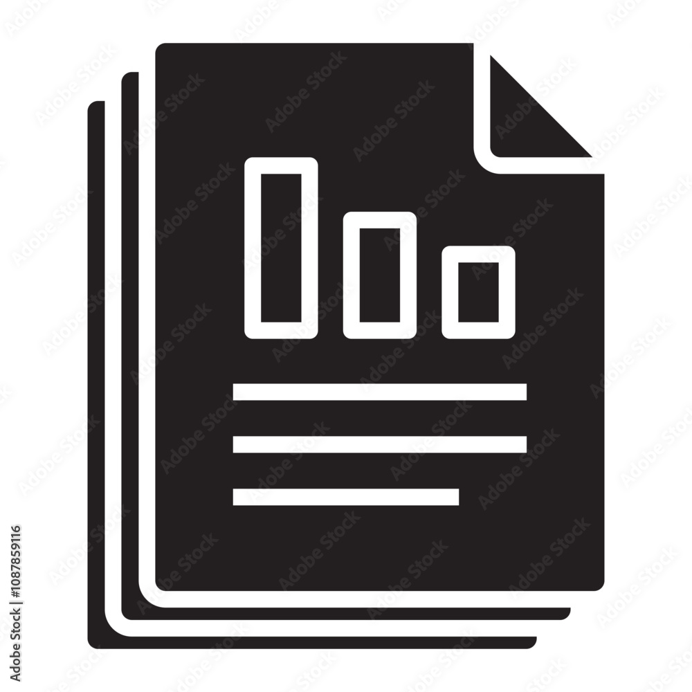 Data Report with Charts icon. Data Report with Charts icon.