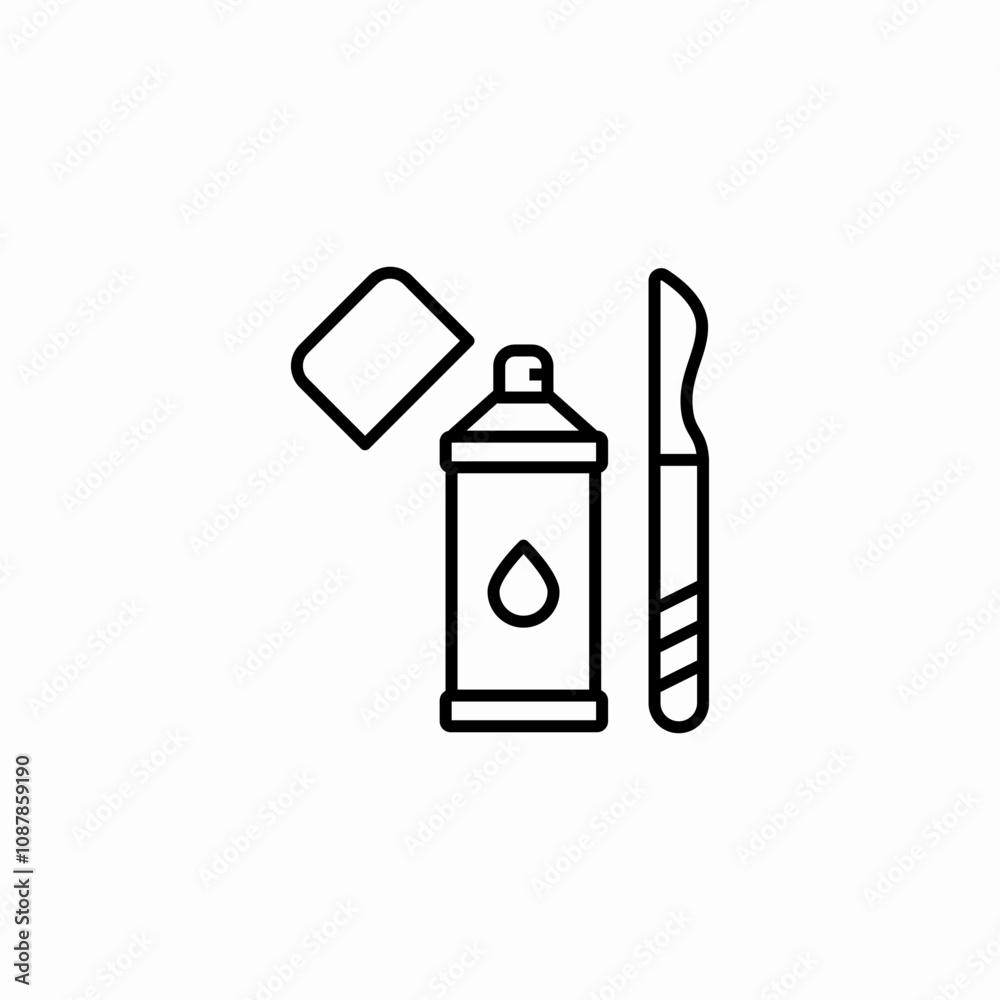 gas spray icon sign vector