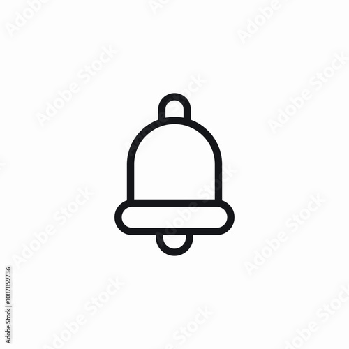 notification bell icon sign vector