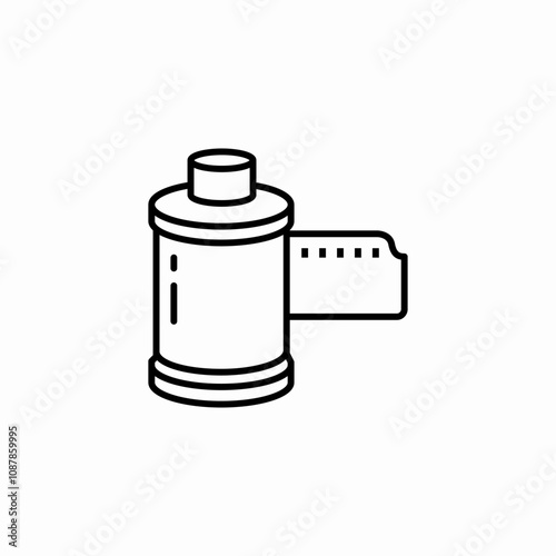 photo camera film icon sign vector