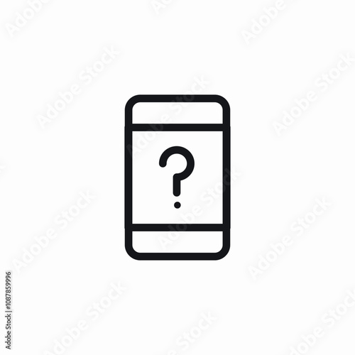 phone question mark icon sign vector